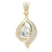 Pandantiv argint placat cu aur galben cu pietre DiAmanti Z0736CG_W-DIA